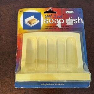 Selfix - Wet N Set Soap Dish NOS VINTAGE #2286, Chicago, Ill., Off White,